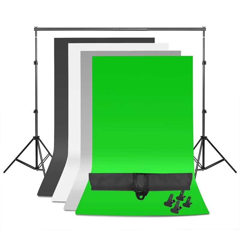 Studio 6.5 x 6.5 ft Green Screen Chromakey Backdrop Photo Video Studio Fabric Background for Photography Studio Streaming