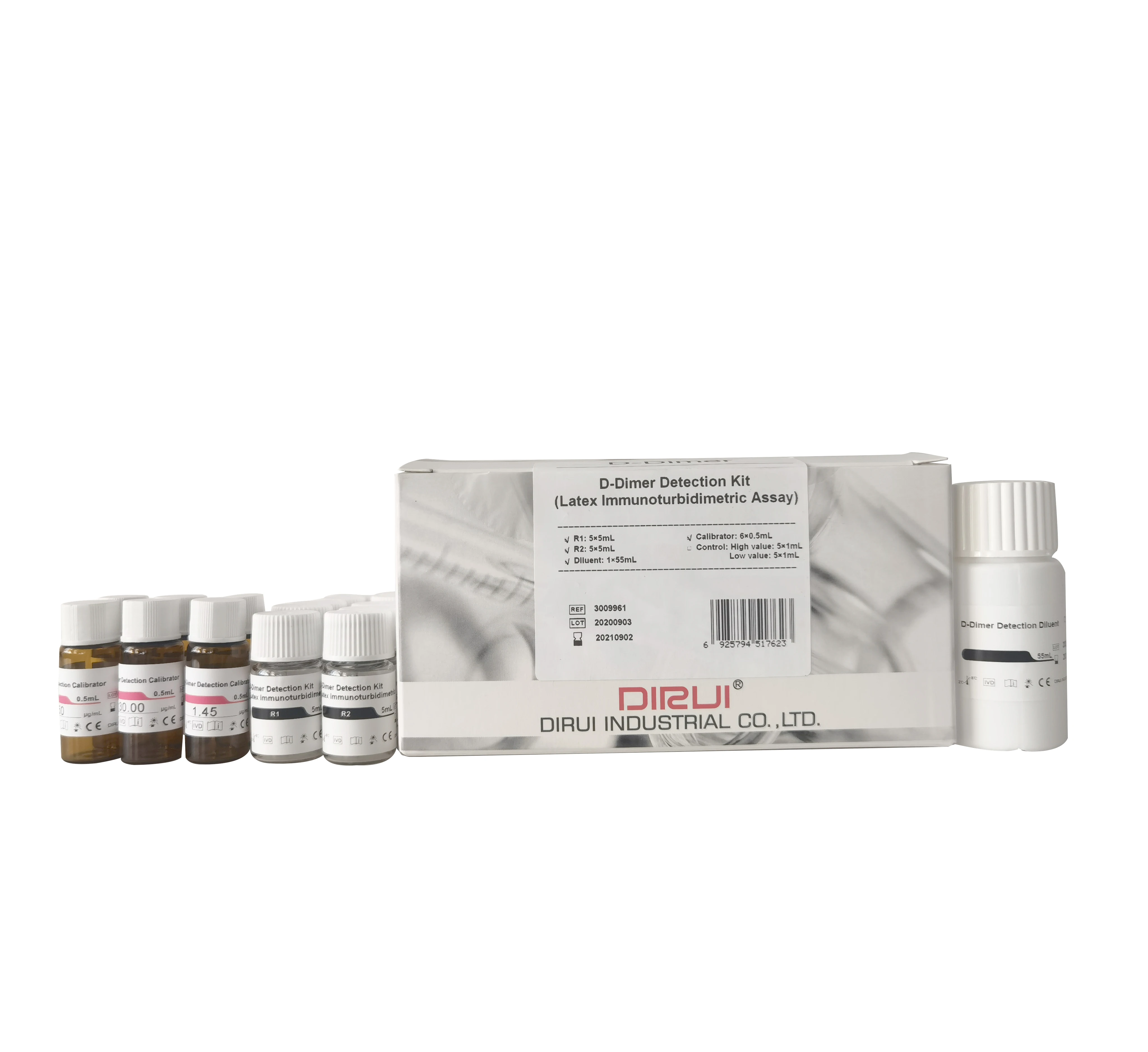 Hot Sale CE Accepted Dirui Laboratory Chemicals Reagents Coagulation Reagent for D-Dimer