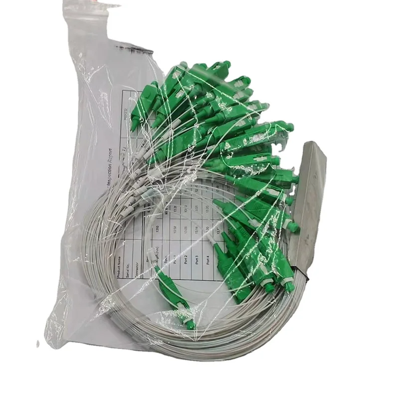 1x2 1x4 1x8 1x16 1x32 1x64   Fiber Optic PLC Splitter Mini Module 0.9 1m with Connector SC/APC