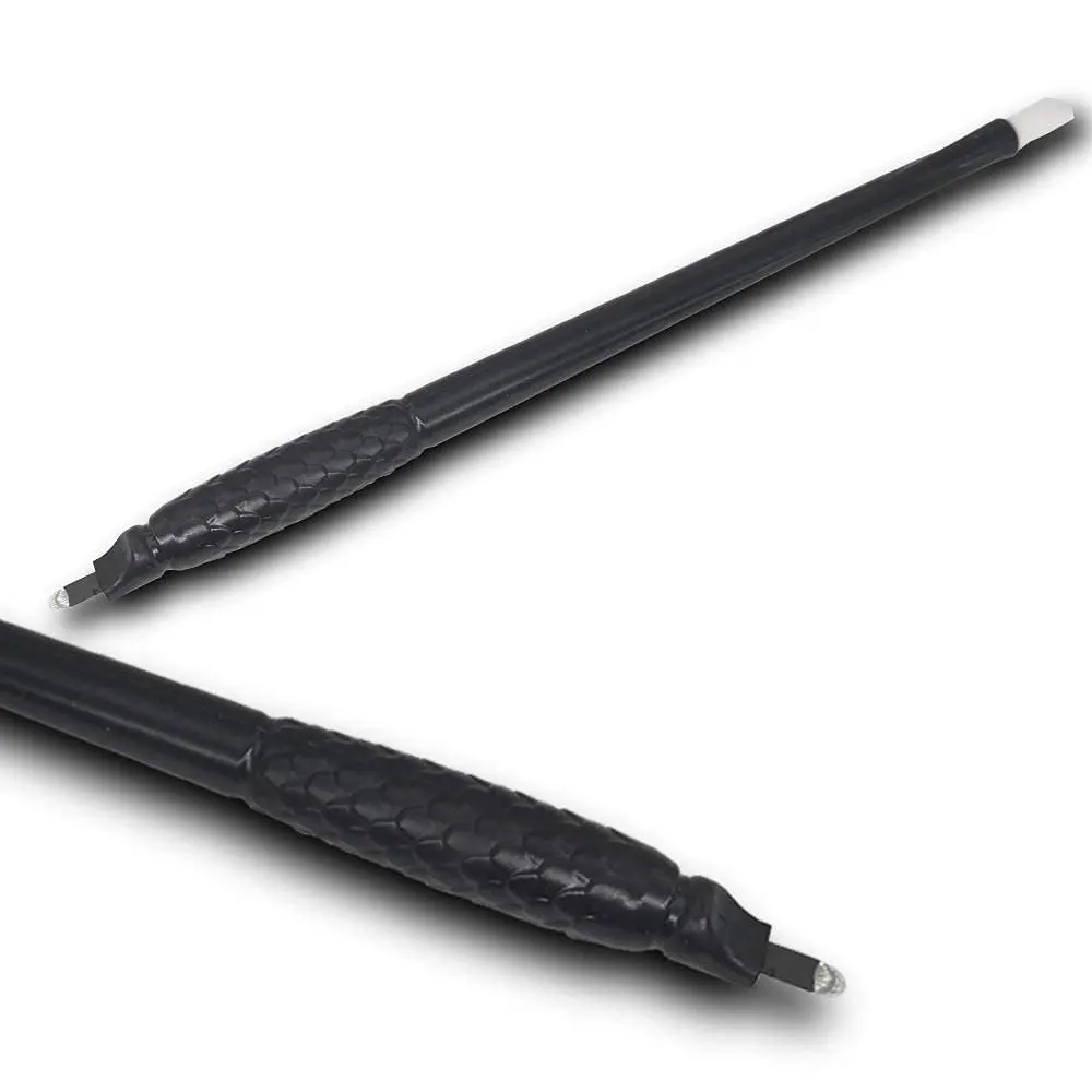 Wholesale Manual Hand Holder 14U Tool Eyebrow Shading Disposable Microblading Pen With Pigment Brush