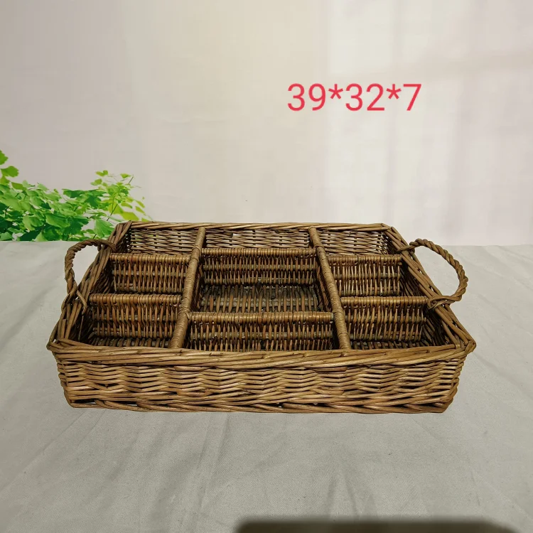 Heart shaped candy tray Wicker candy plates willow dried fruit tray