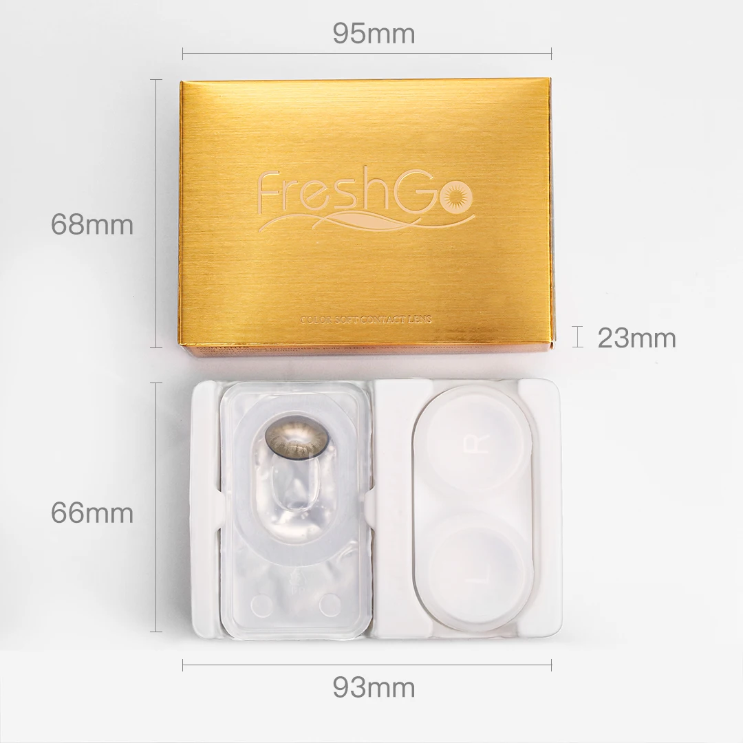 OEM ODM пользовательские freshgo контактные линзы цветные для глаз бумажная коробка kontaktlinsen lentilles de contact lensa kontak