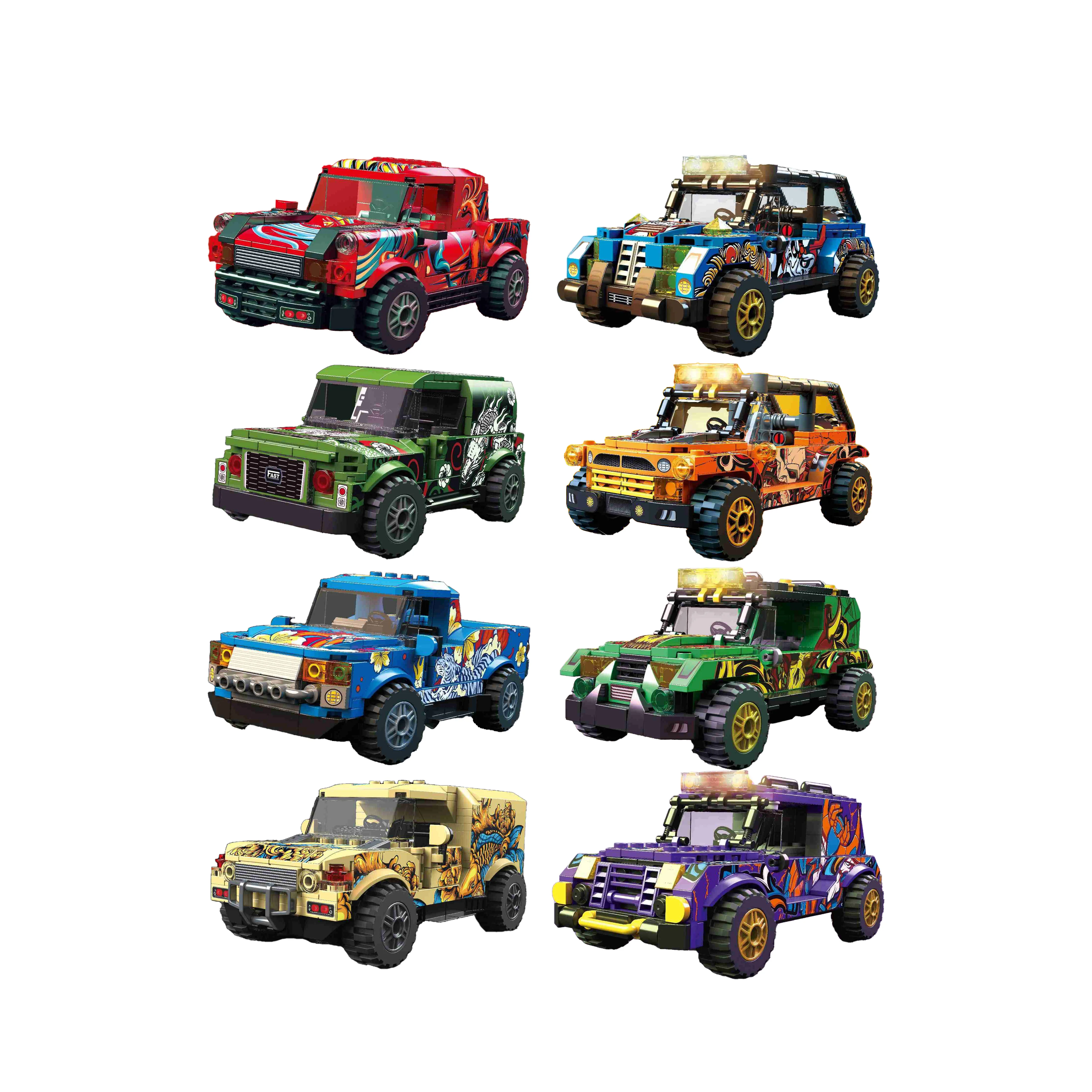 Educational Diy Assemble Child Racing Car Series Building Block Sports Car Model Kits Toys for Girl Boys Gifts