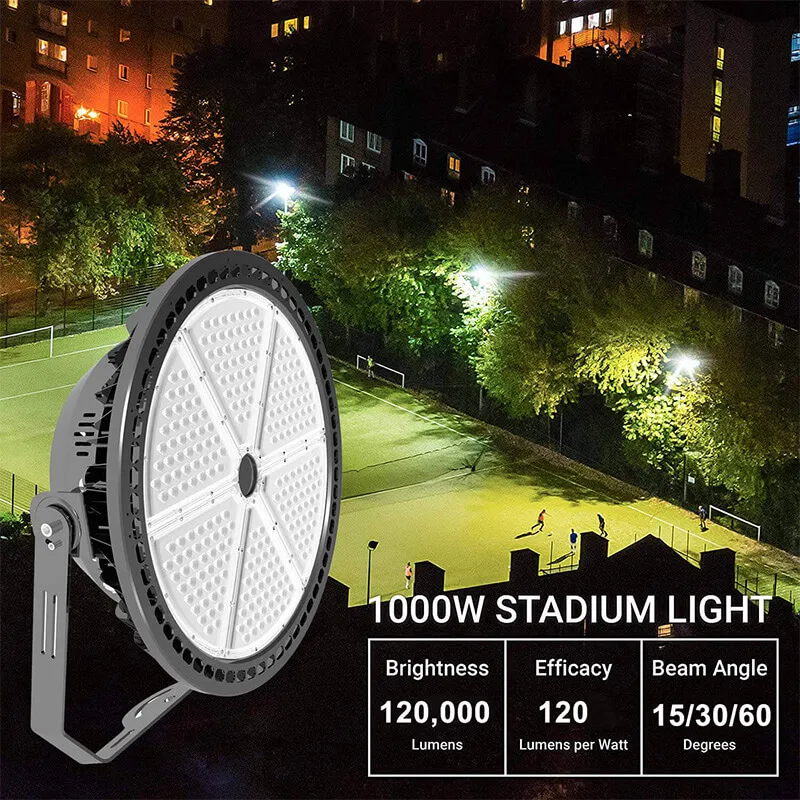 LED Stadium Light Best Quality 2nd Generation High Quality Outdoor High Reflector, Glass Cover Sports Stadiums 100000 IP65 50000