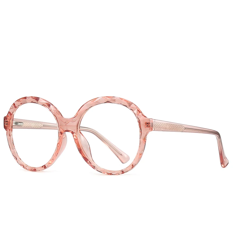 NWOGLSS  2010 Fashion Irregular Mirror Frame Round Lenses Blue Light Blocking Glasses
