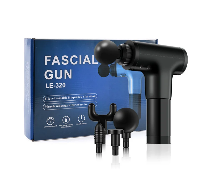 Массажер для расслабления мышц с логотипом на заказ, массажная головка из четырех частей, домашний и офисный массажный пистолет для снятия усталости