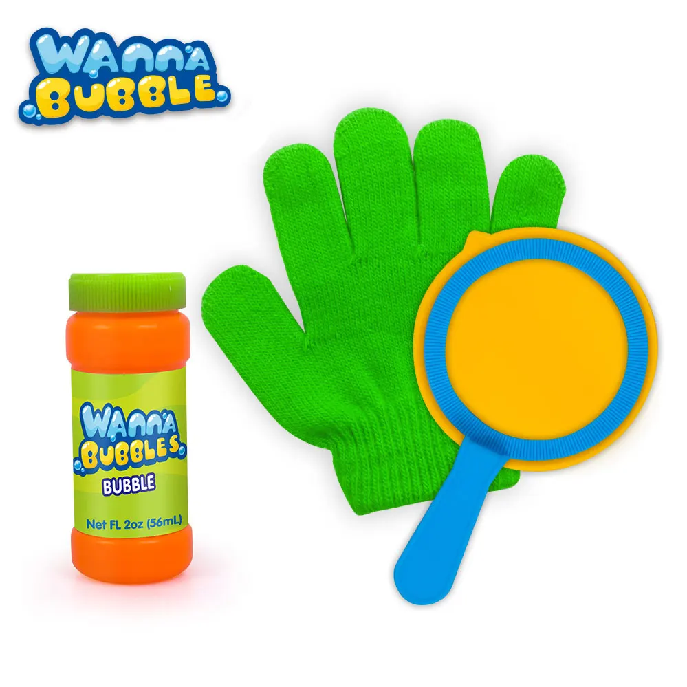Wanna Bubble Одиночный пакет прыгающий набор жонглирование пузыри Волшебные пузыри перчатки