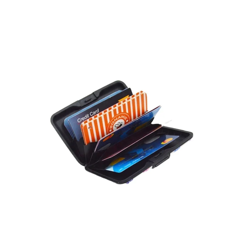 Оптовая продажа рекламных подарков Rfid Алюминиевый держатель для карт бумажник с пользовательским логотипом