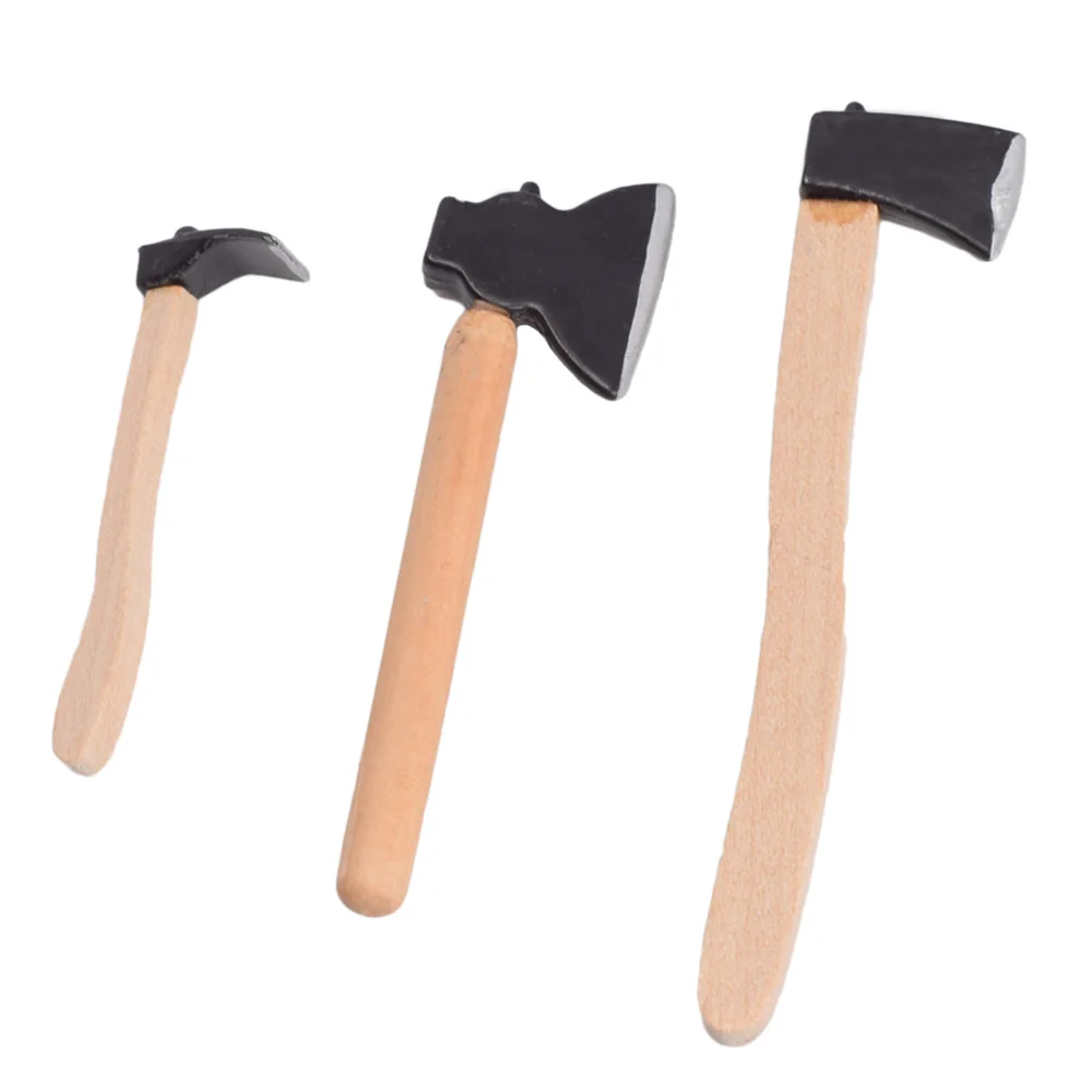 3PCS Mini Axe & Hatchet & Pick Axe Tool for 1/10 RC Carwler Car Decorations Traxxa s TRX4 Axial SCX10 II Tamyia CC01 D90 D110