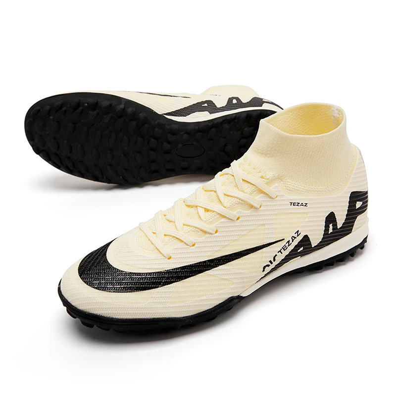 High Quality Soccer Shoes Futsal Model with Mesh Lining Winter Rubber Insole Fabric Soccer Shoes