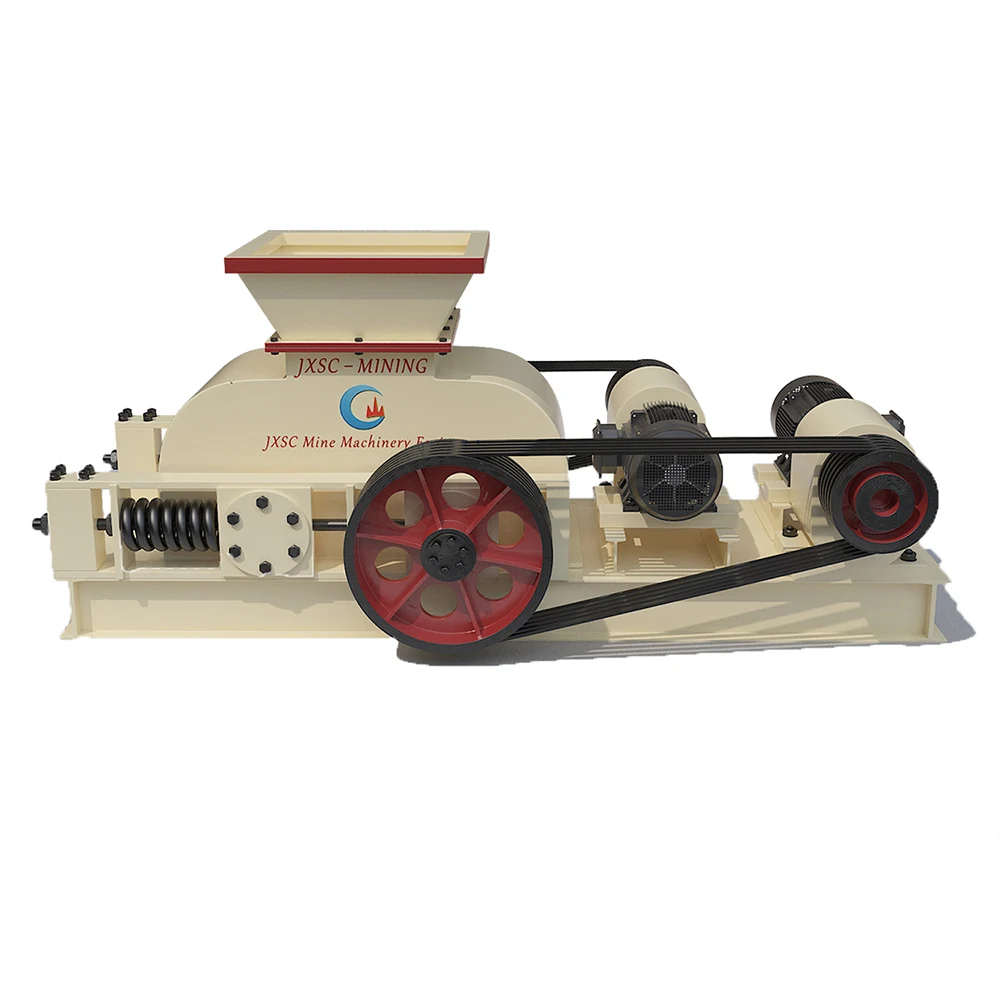 Small Quartz Limestone Rock Stone Sand Making Double Roller Stone Crusher