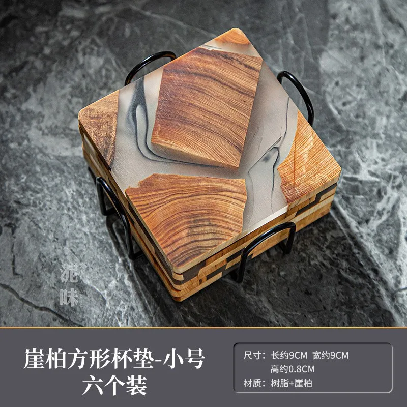 High Quality Epoxy Resin Drink Coasters Coffee Table Mats for Plates Tea Drinks-for Kitchen Dining Room Furniture Hotel Use