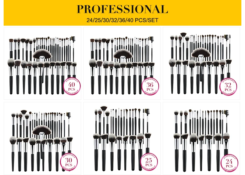 ST FUTURE Custom Logo Professional 16pcs Travel Ladies Makeup Brush Plastic Handle Synthetic Nylon Hair Best Makeup Brush Set