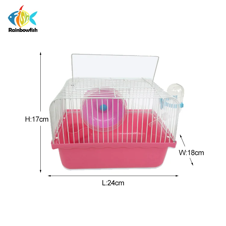 
Pink hamster cag cheap price small mini pet cage for squirrel gerbil ferret chinchilla sugar glider hedgehog with water feeder 