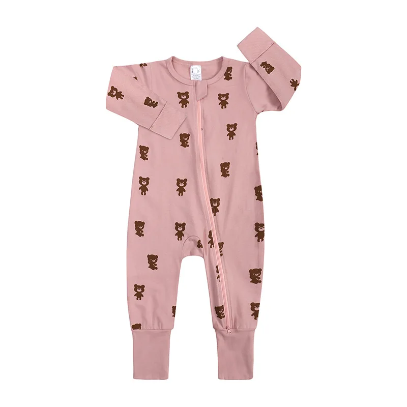 Summer Short Sleeve Newborn 8 Months Baby New Born Girl Boy Clothes Bamboo Zipper Neutral Romper