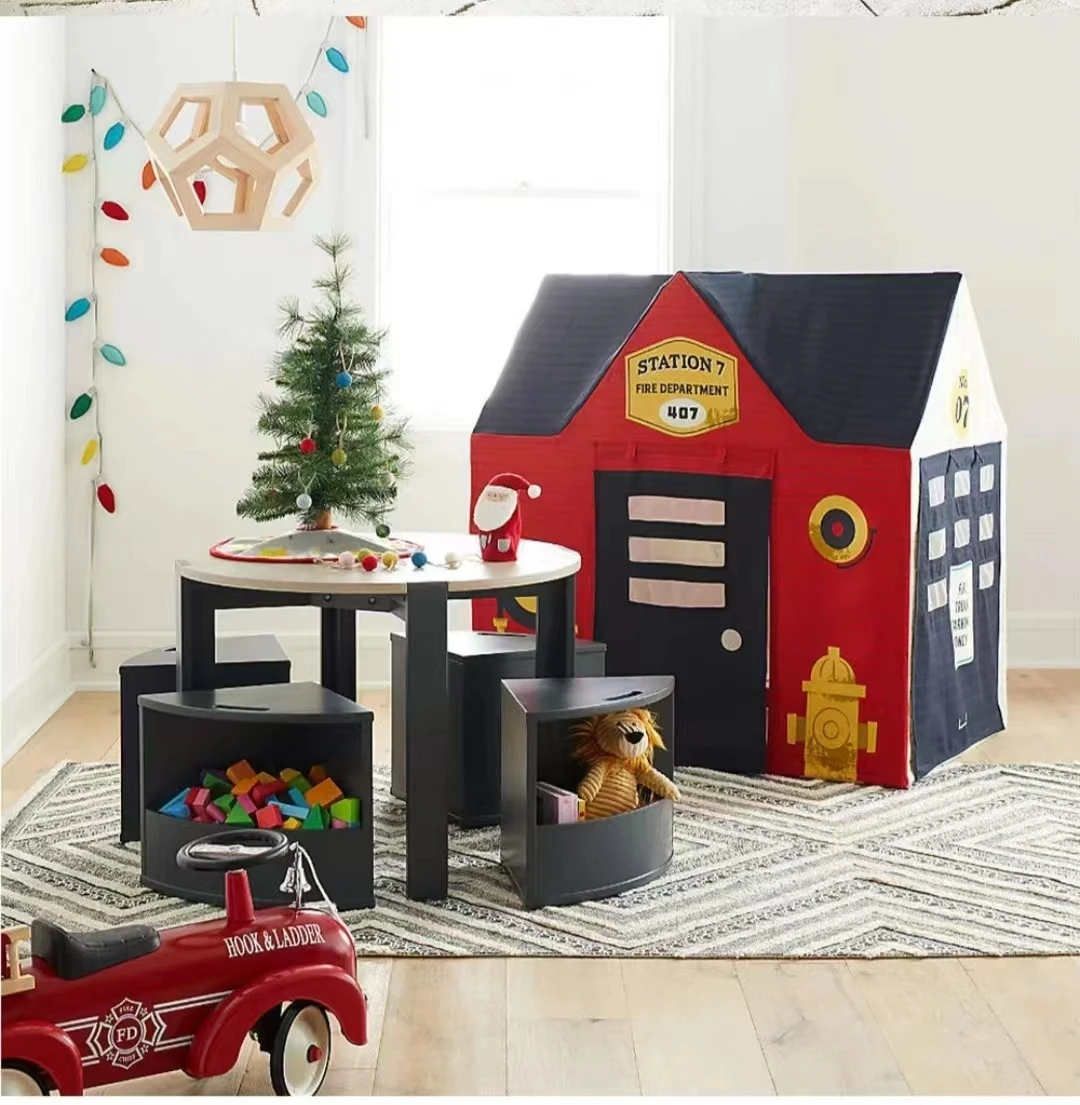 Kids Table and Chair Set for Kids Toddler 5 Piece Sets Children Play Activity Table with Storage for Playroom