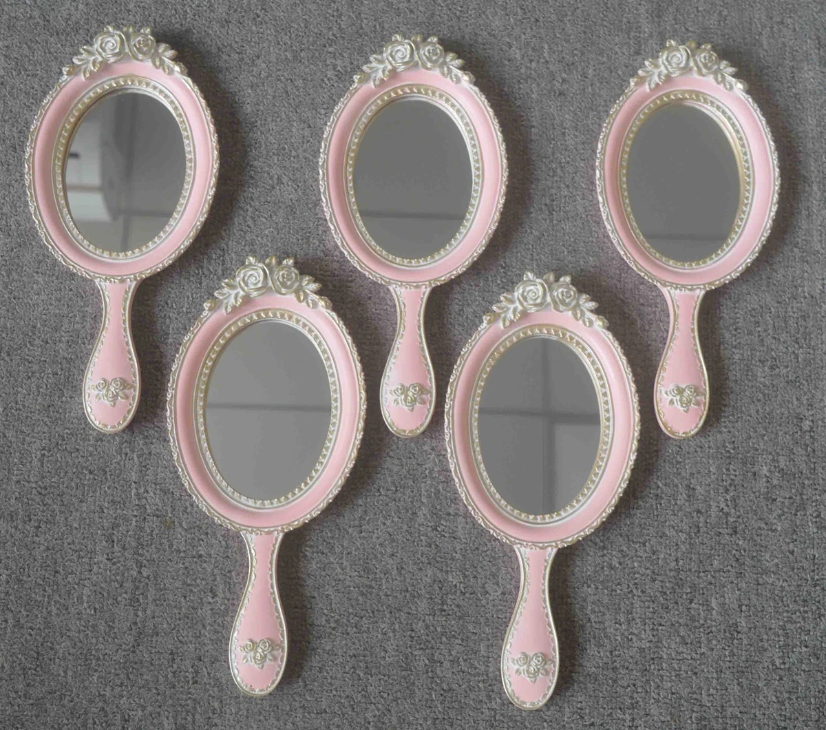 Retro cute sculpted princess makeup hand mirror resin hand mirror