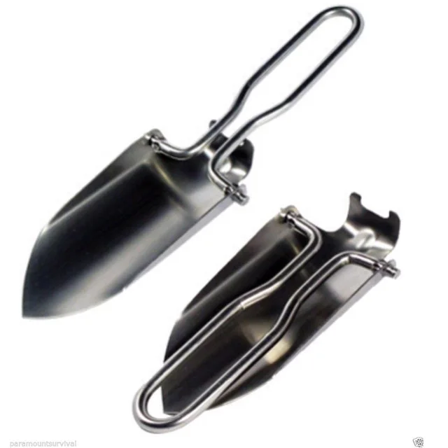 Multifunction Stainless Steel Mini Folding Camping Survival Shovel Trowel Tools with Snow Spade Pick Saw