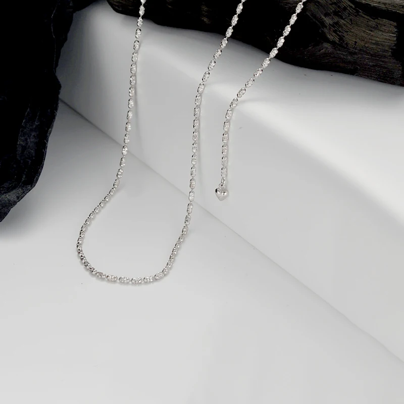Oval Bead Chain Necklace S925 Sterling Silver 18k Yellow Gold Italian Fancy Diamond Cut Barrel Link Chain Necklace