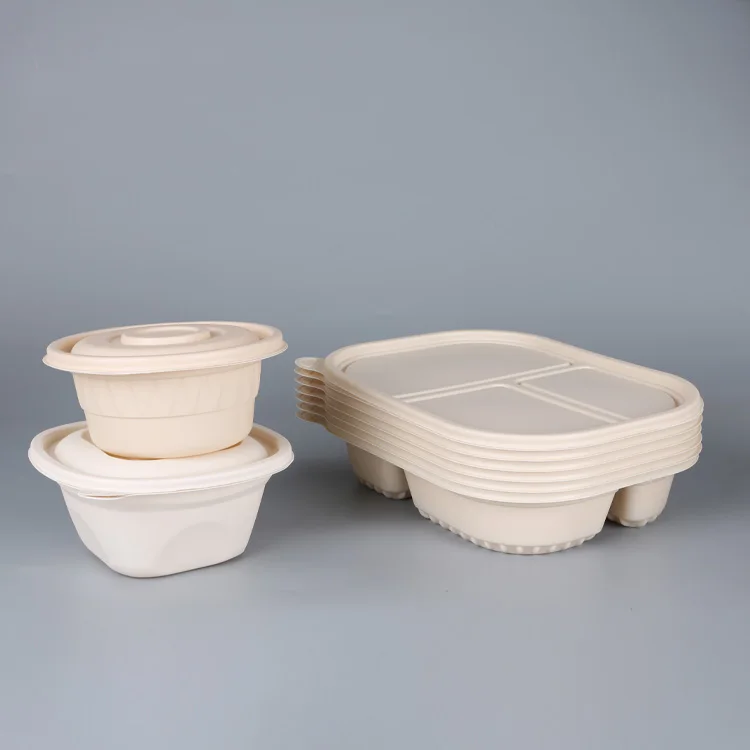 Food Containers Disposable Biodegradable Box Packaging Biodegradable Packaging Food Tray Corn Starch Lunch Box