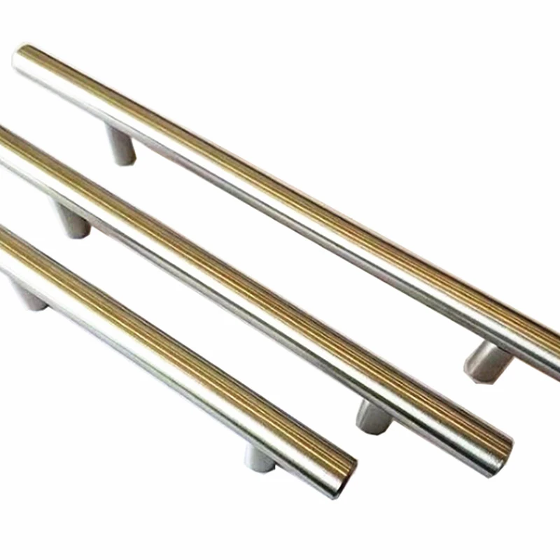 Производитель шкафчик ящик Т-образная стойка SS ручка ящика дверная для роскошной кухонной мебели с накатанным