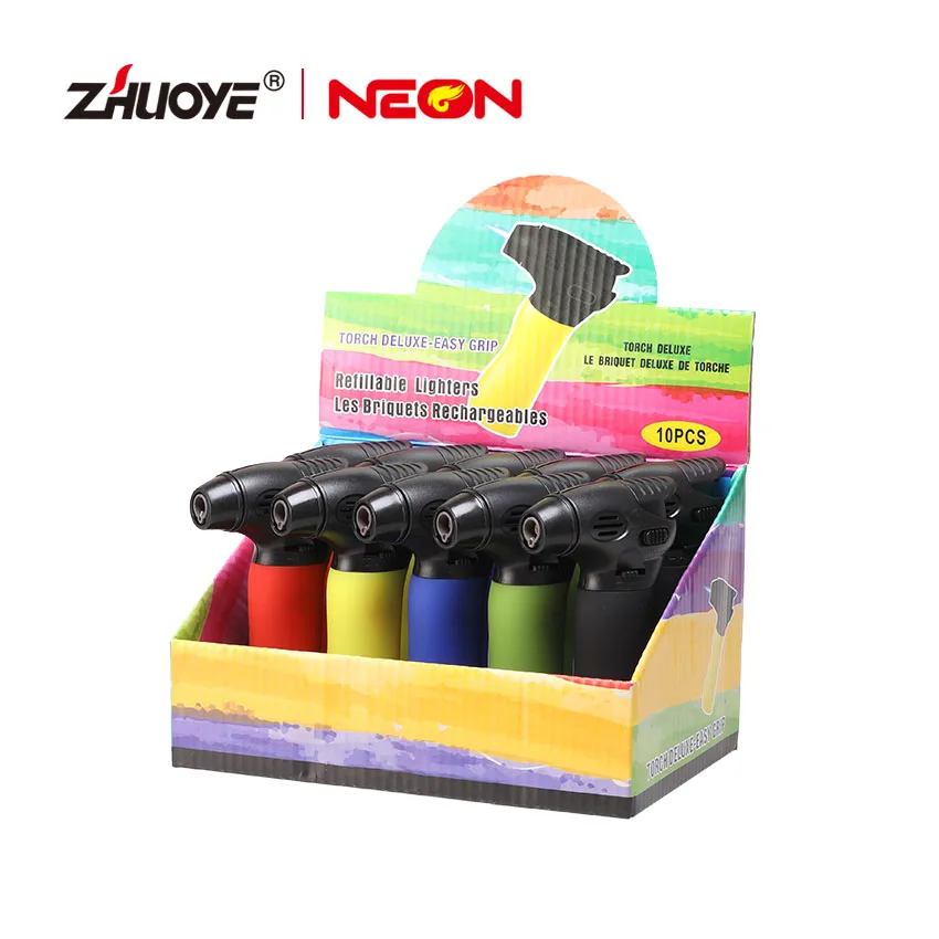 Modern Plastic Butane Torch Cigar Lighters Parts Refillable Windproof Jet Torch Lighter