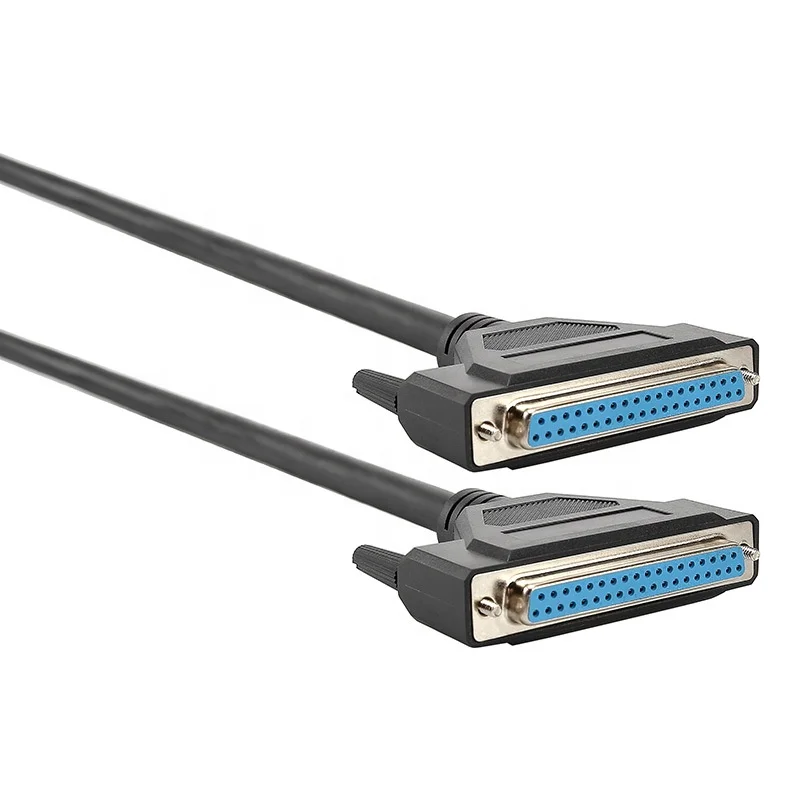 High-quality D-Sub 37pin DB37 to DB37 Male Female overmolded connector custom cable assembly