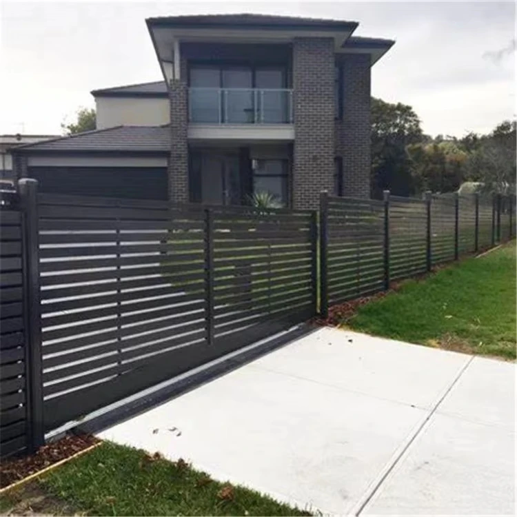 GUOYAO 6063 Aluminum Alloy Custom Design Privacy Fence Post Installation Black With Solar Cap