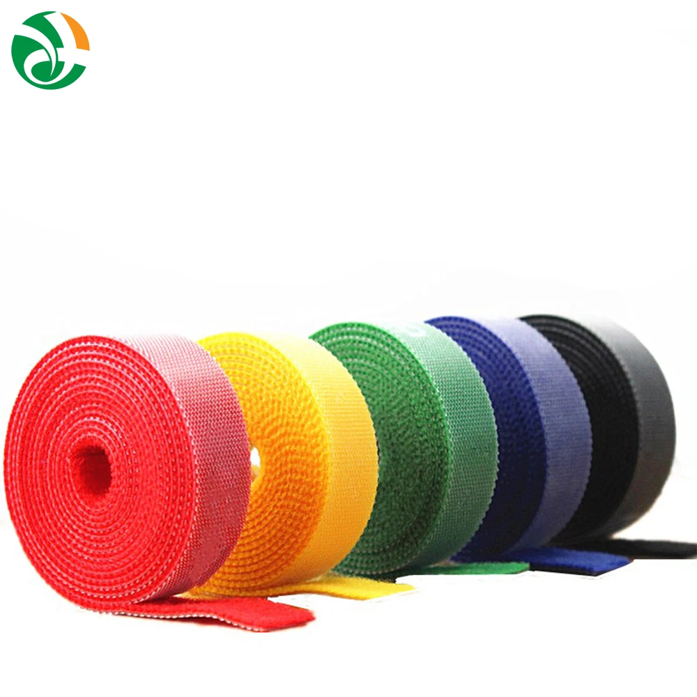 reusable custom back to back nylon hook and loop strap fastener cable ties