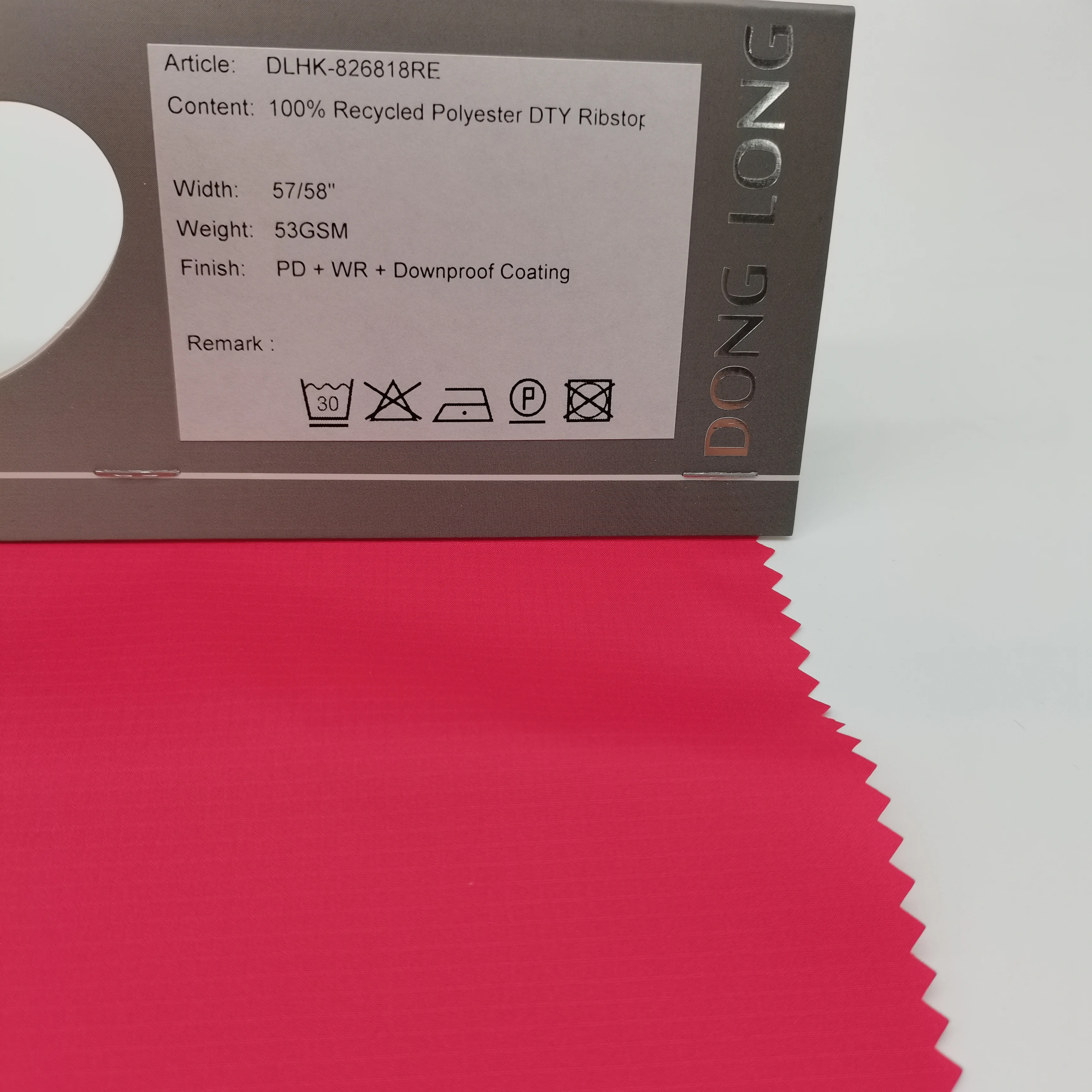 100% Recycled Polyester DTY Ribstop polyester