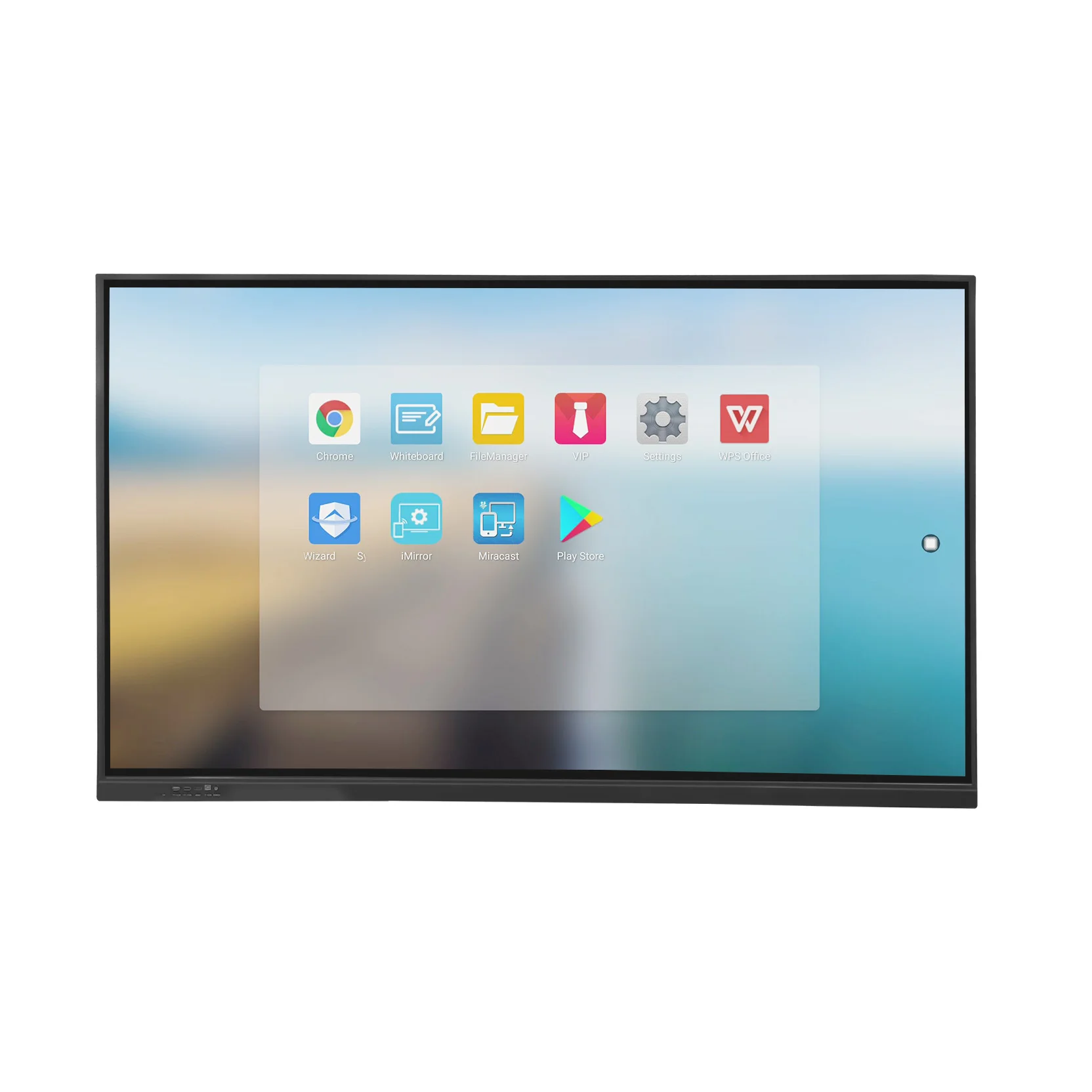 65 inch wifi Infrared touch panel interactive white board for conference with screen mirror and camera