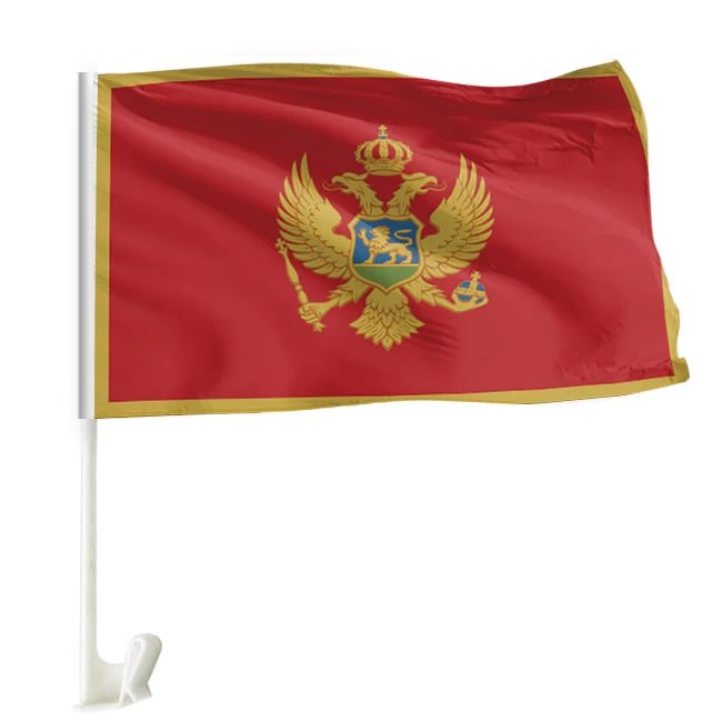 Hot Selling Products Low Price Custom All Countries Car Window Flag Custom 30*45cm Romania Austria Montenegro Car Flag