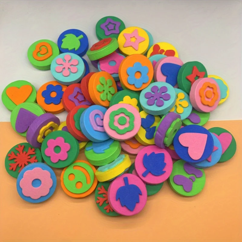 HCHWENH EVA Painting Sponges Foam Painting Stamper Sponge Stamper Paint Drawing Sponges for Kids Creative Expressions