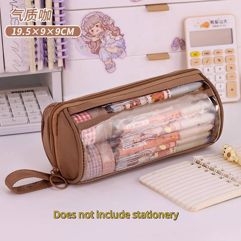 Pencil Case Kawaii School Pencil Cases Stationery  Transparent Multifunctional Pencil case  School Supplies