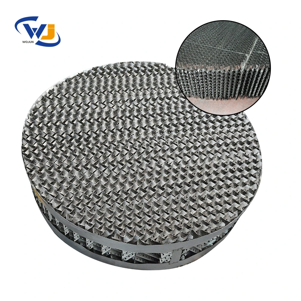 WOJUN металлические колонны, металлические Структурированные упаковки, по сравнению с индийской упаковкой, листовая металлическая упаковка, структурированная упаковка