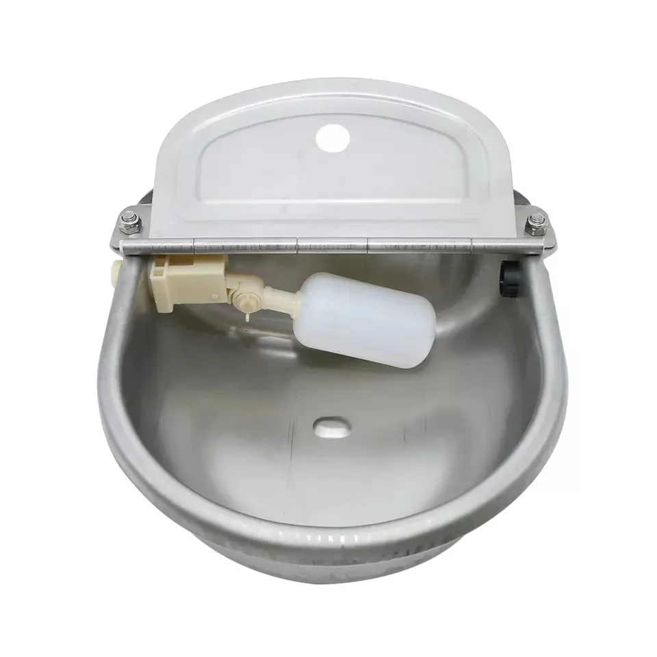 Stainless steel Automatic Drinking Bowl Water Feeder Trough Sink and Water Pipe for Cows Livestock