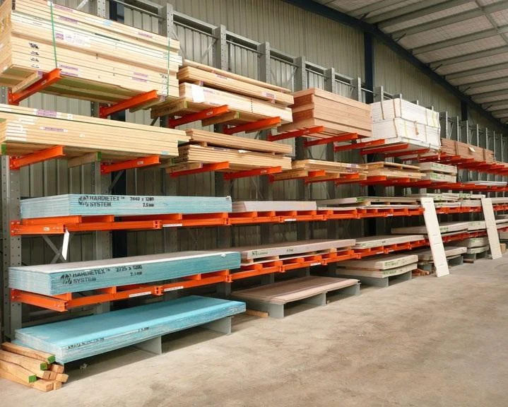 Warehouse Racking For Lumber Profile Storage Industrial Double Side Cantilever Metal Rack