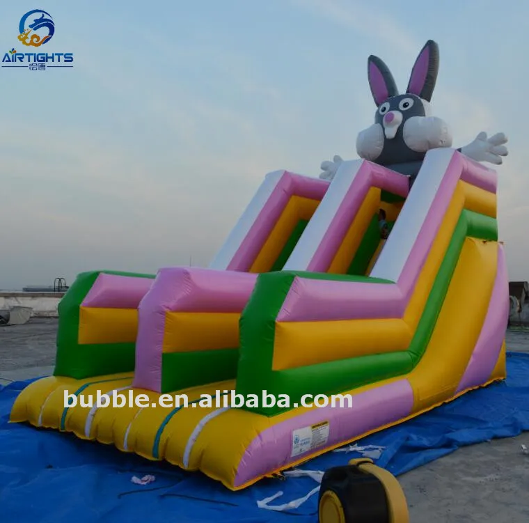 Trade Assurance Rabbit Design Commercial Inflatable bouncing Slide Rental Water Slide For Kids