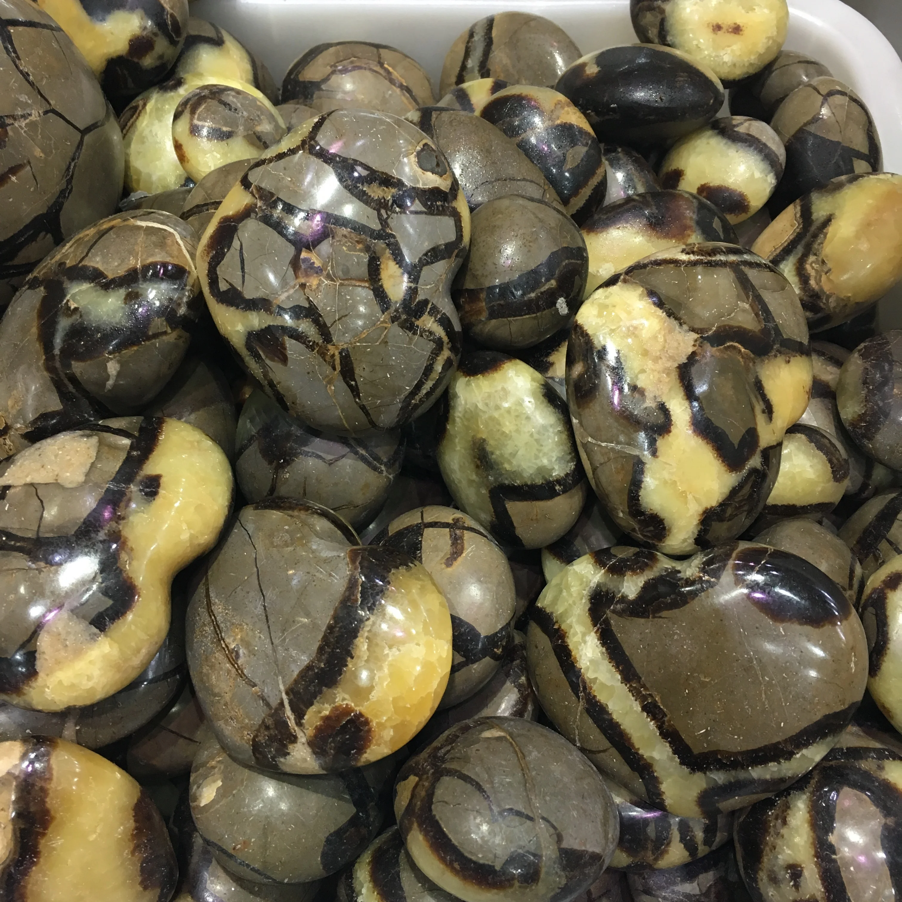 Wholesale Natural Septarian Stone quartz Polished Septarium Crystal Hearts for healing