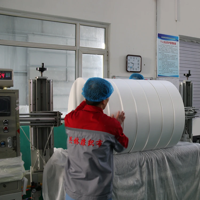 [FACTORY] Biodegradable spunlace nonwoven fabric roll/wet tissue raw material fabric (non woven/non-woven)