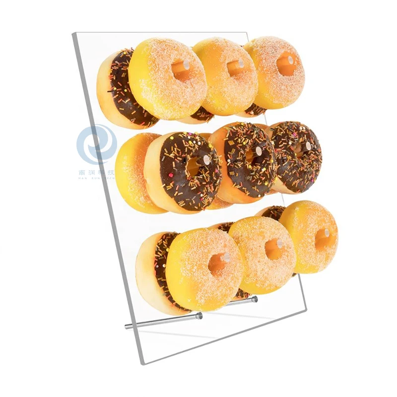 Clear Acrylic Display Stand Donut Stand Acrylic Donut Wall Dessert Display Stand For Wedding Cakes