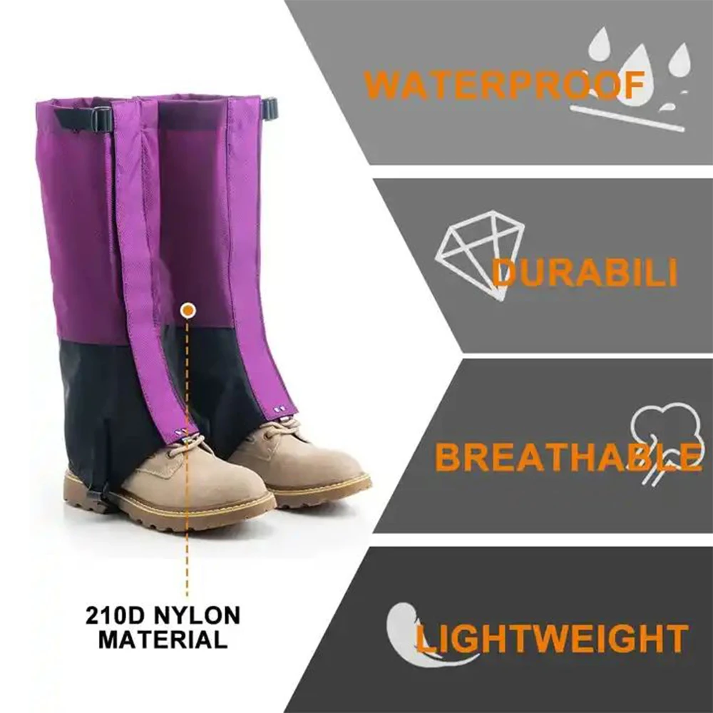Woqi Hiking Gaiter Leg Cover Snow Climbing Hunting Gaiters Breathable High Boots Children Cover Ski Gaiters