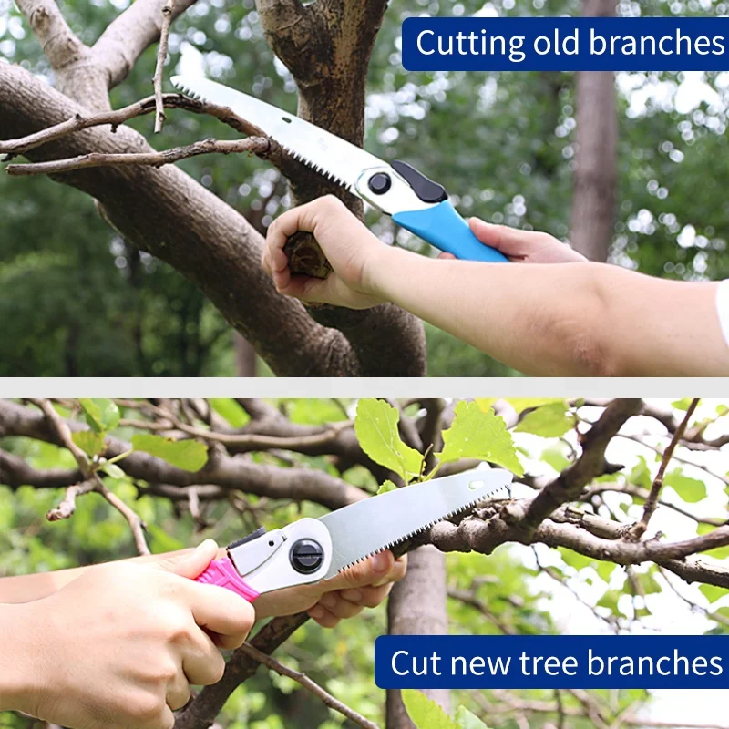 High Quality  Mini Camping Portable Saw with Folding blade Dry Wood Pruning Saw Gardens Folding Saw