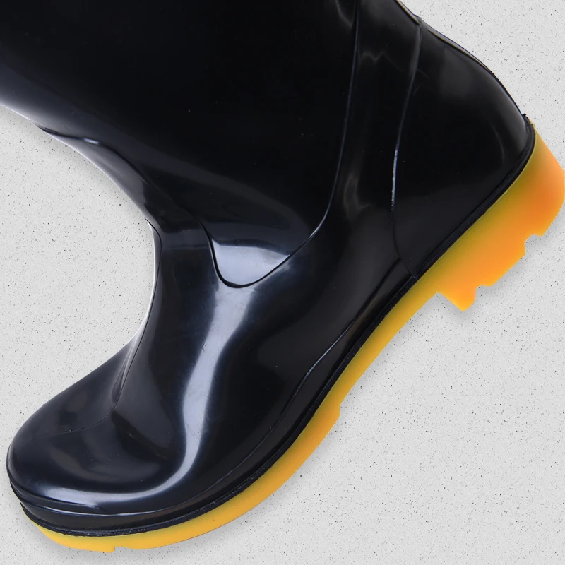 PVC Gum Boots Waterproof Rubber Gum Boots Factory Farming Fishing Lightweight Wellington Rain Boots Men