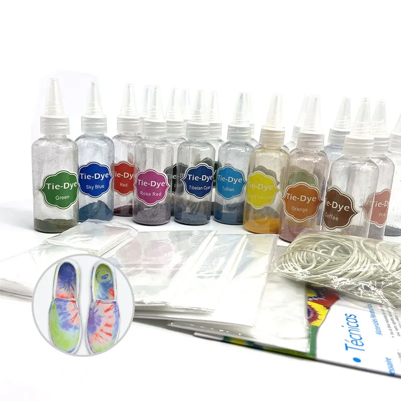 20 colors DIY Paint Tie Dyeing Tie-Dye Bandhnu Plangi Powder in bulk