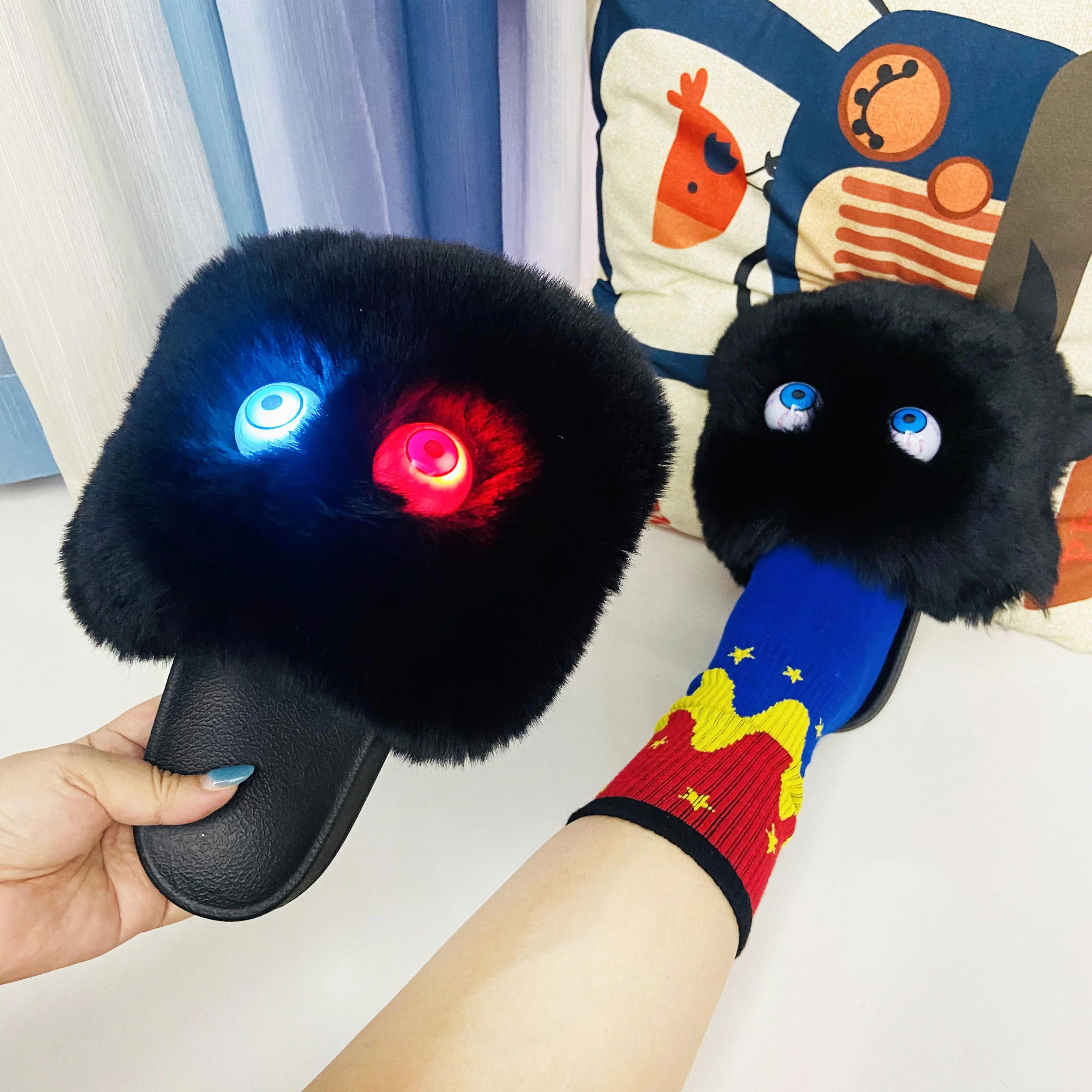 Comfortable Multiple Colors Black White Blank PVC Slippers DIY magic stick figures  Sandals Custom Logo Slides for Men Women