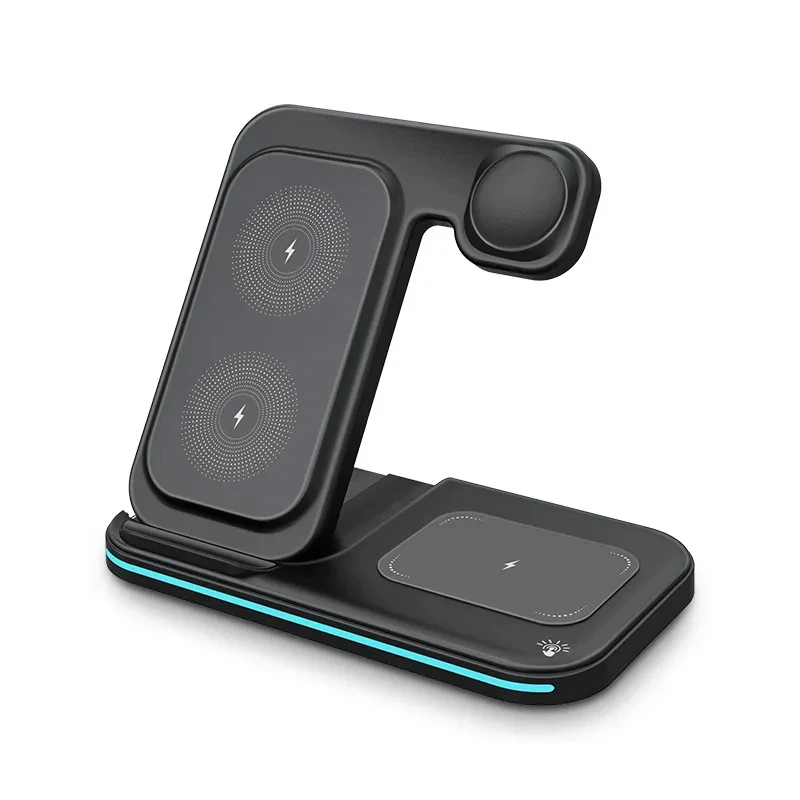 3In1 15W Smart Watch Magnetic Multi Function Charger Stand Qi Fast Wireless Phone Charging for iohone 11 12 13 14 15 16 pro max