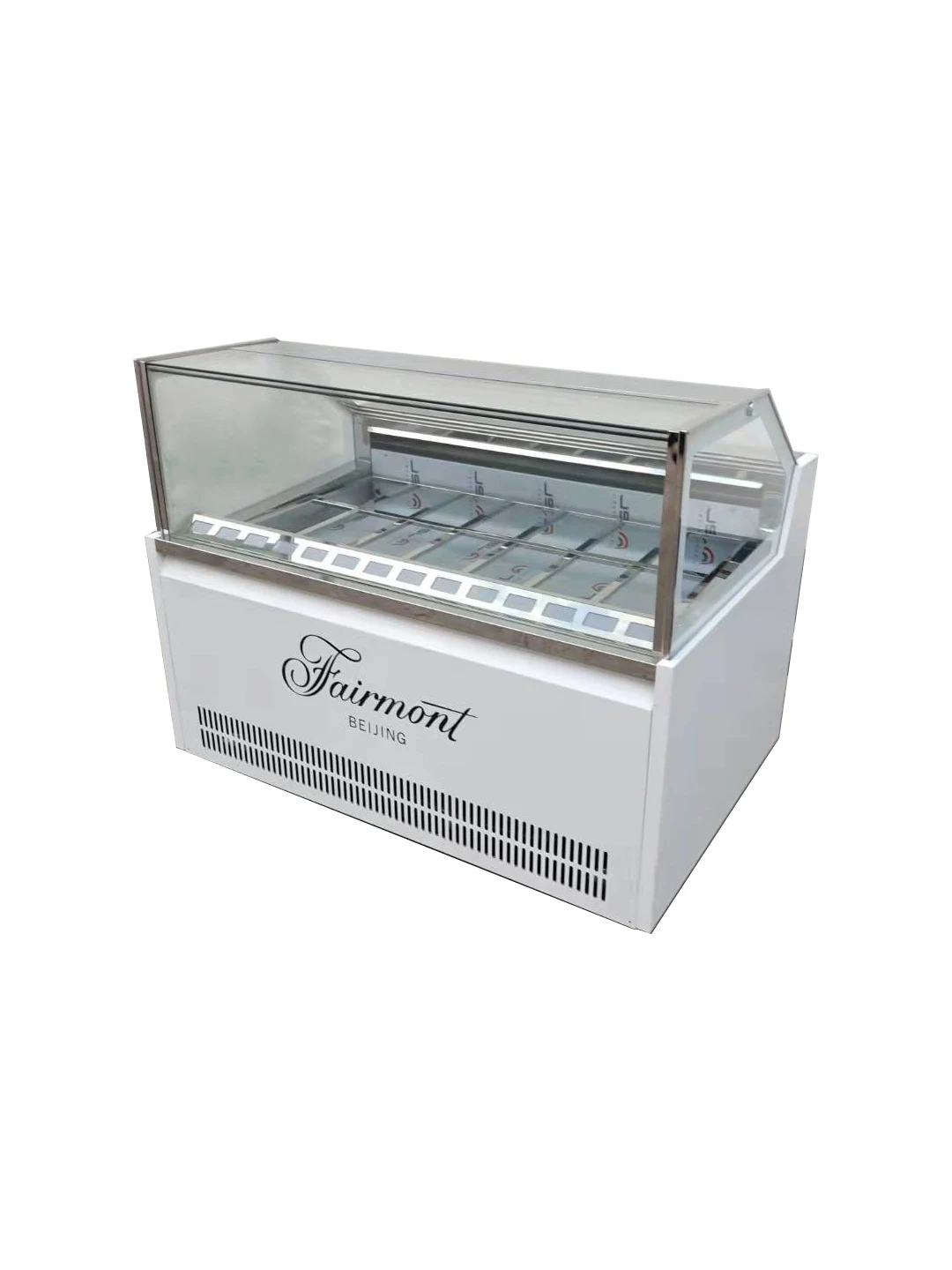 Ice Cream Showcase Gelato Display Freezer 8 Pans Gelato Ice Cream Display Cabinet Showcase Freezer
