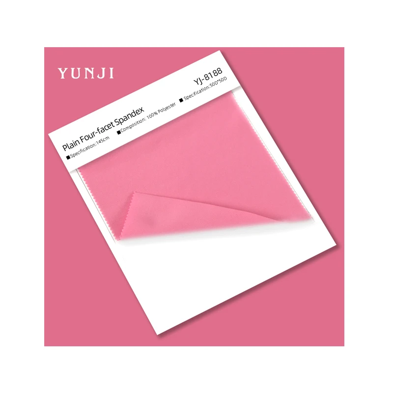 Factory wholesale plain fabric cheap plain four-facet spandex