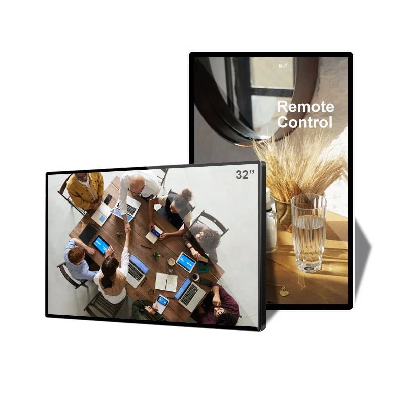 OEM 32 inch Wall mounted commercial indoor advertising player Android wifi lcd digital signage and Display advertising screen